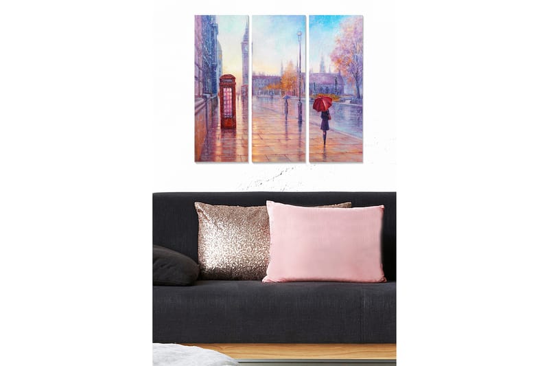 Canvastavla City 3-pack Flerfärgad - 20x50 cm - Inredning - Tavlor & konst - Canvastavlor