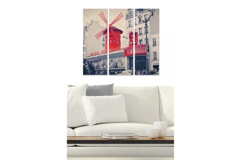Canvastavla City 3-pack Flerfärgad - 20x50 cm - Inredning - Tavlor & konst - Canvastavlor