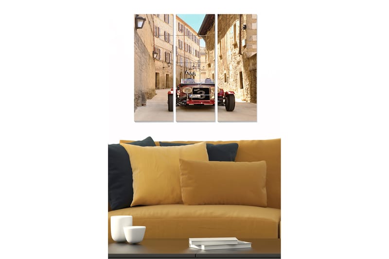 Canvastavla City 3-pack Flerfärgad - 20x50 cm - Inredning - Tavlor & konst - Canvastavlor