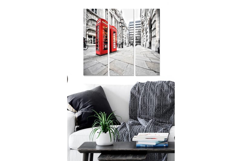 Canvastavla City 3-pack Flerfärgad - 20x50 cm - Inredning - Tavlor & konst - Canvastavlor