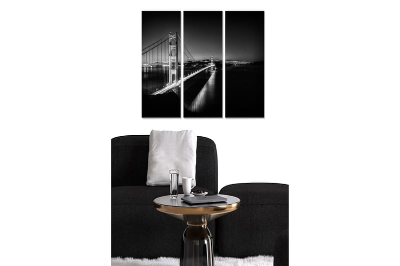 Canvastavla City 3-pack Flerfärgad - 20x50 cm - Inredning - Tavlor & konst - Canvastavlor