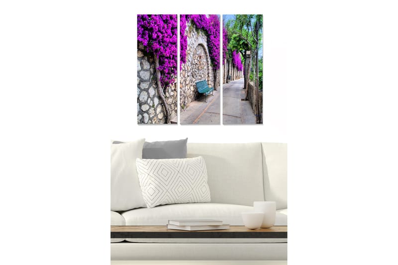 Canvastavla City 3-pack Flerfärgad, 20x50 cm