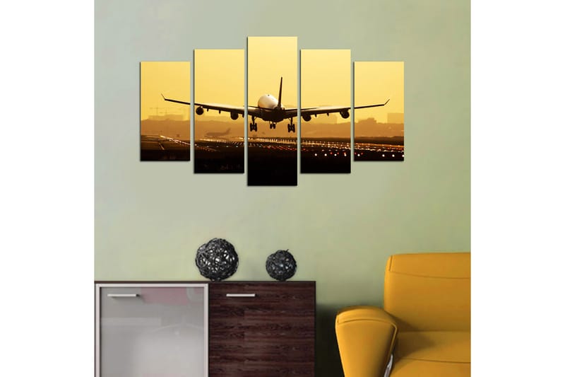 Canvastavla City 5-pack Flerfärgad - 20x60 cm - Inredning - Tavlor & konst - Canvastavlor
