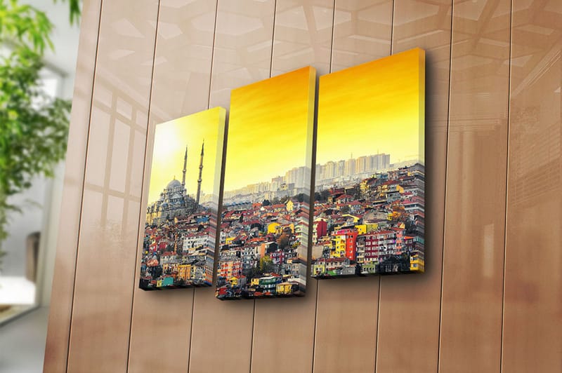 Canvastavla City Istanbul 3-pack Flerfärgad - 20x39 cm - Inredning - Tavlor & konst - Canvastavlor