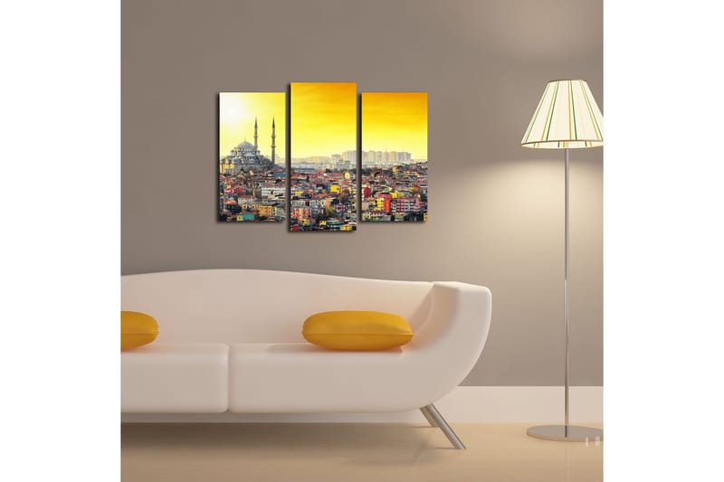 Canvastavla City Istanbul 3-pack Flerfärgad - 20x39 cm - Inredning - Tavlor & konst - Canvastavlor