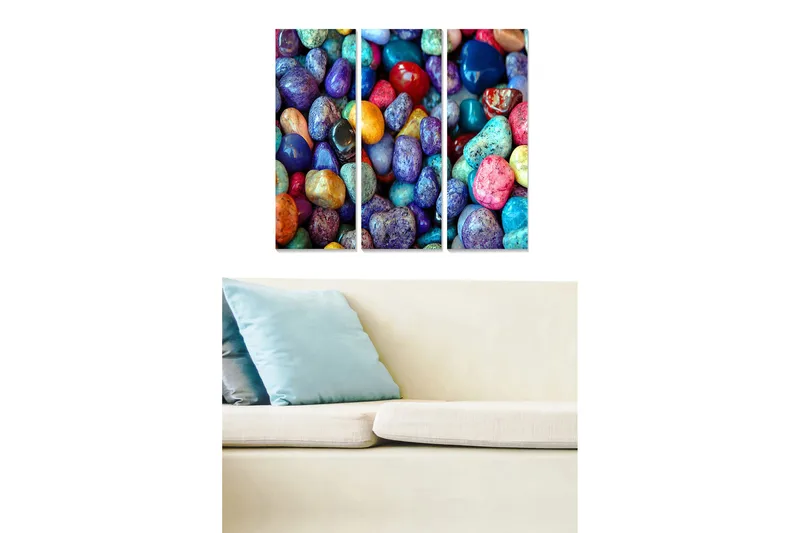 Canvastavla Colorful 3-pack Flerfärgad, 20x50 cm