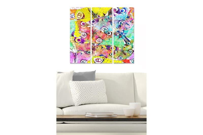 Canvastavla Colorful 3-pack Flerfärgad - 20x50 cm - Inredning - Tavlor & konst - Canvastavlor