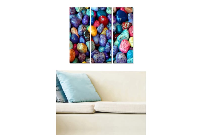 Canvastavla Colorful 3-pack Flerfärgad - 20x50 cm - Inredning - Tavlor & konst - Canvastavlor
