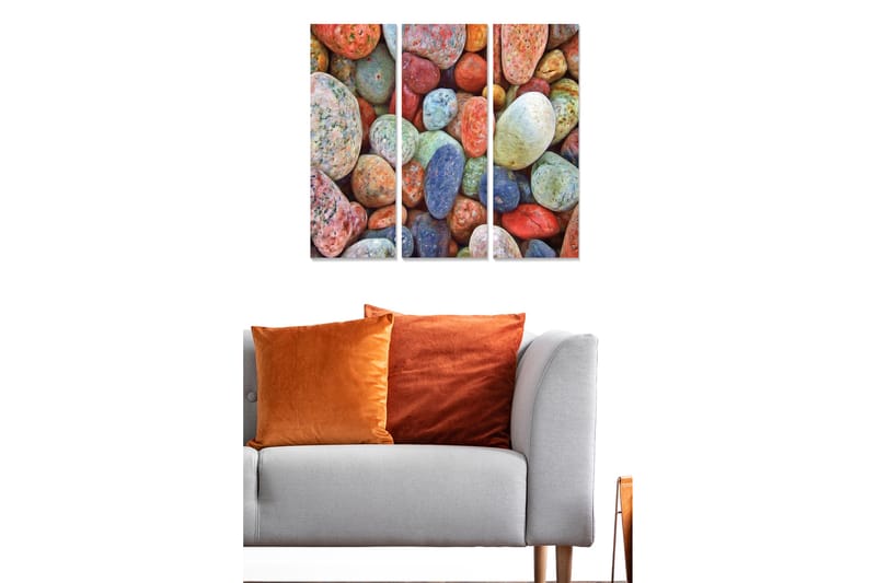 Canvastavla Colorful 3-pack Flerfärgad - 20x50 cm - Inredning - Tavlor & konst - Canvastavlor