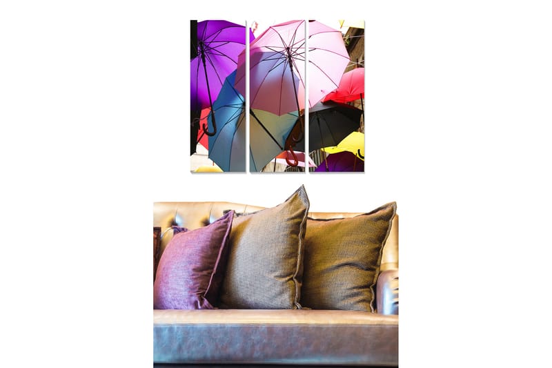 Canvastavla Colorful 3-pack Flerfärgad, 20x50 cm