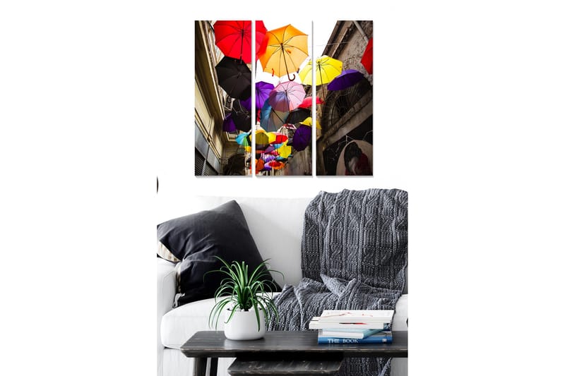 Canvastavla Colorful 3-pack Flerfärgad - 20x50 cm - Inredning - Tavlor & konst - Canvastavlor