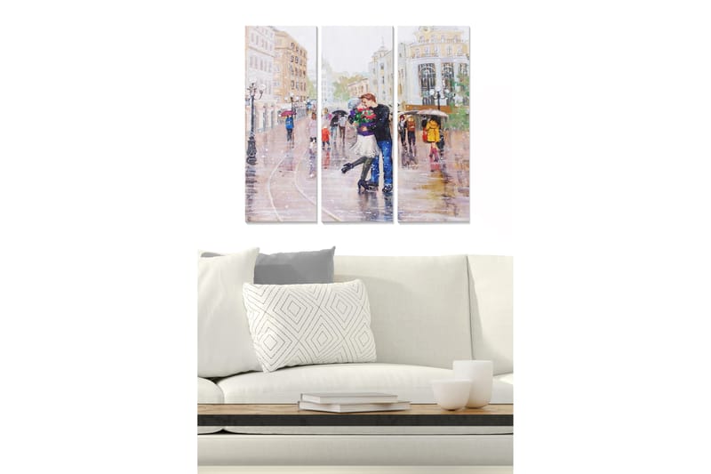 Canvastavla Colorful 3-pack Flerfärgad - 20x50 cm - Inredning - Tavlor & konst - Canvastavlor
