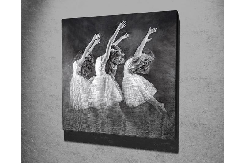 Canvastavla - Dansande kvinnor i vita klänningar - Vit / Svart / Grå - Inredning - Tavlor & konst - Canvastavlor