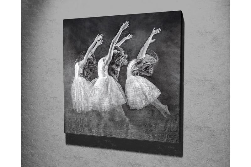 Canvastavla - Dansande kvinnor i vita klänningar - Vit / Svart / Grå - Inredning - Tavlor & konst - Canvastavlor
