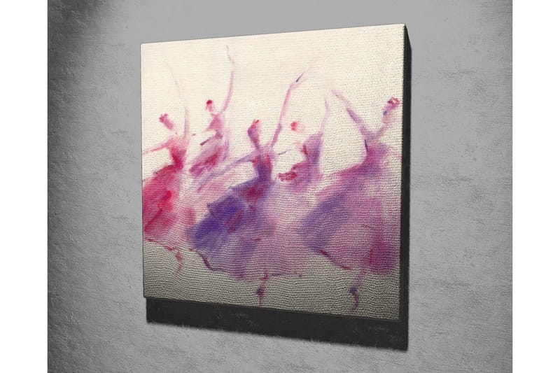 Canvastavla - Dansande silhuetter i mjuka pastellfärger - Lila / Rosa / Vit - Inredning - Tavlor & konst - Canvastavlor