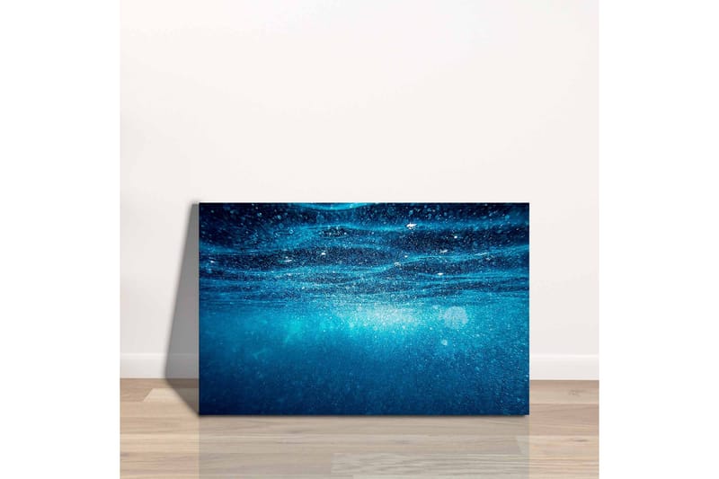 Canvastavla - Djupblå havsvatten med ljusreflexer - Mörkblå / Turkos - Inredning - Tavlor & konst - Canvastavlor