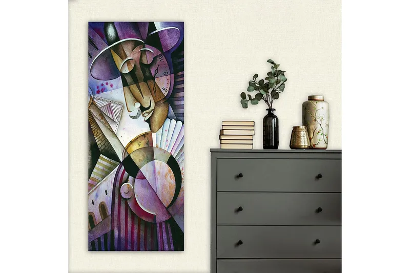 Canvastavla DKY Abstract & Fractals Flerfärgad - 50x120 cm - Inredning - Tavlor & konst - Canvastavlor