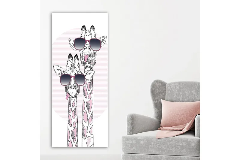 Canvastavla DKY Animals Flerfärgad - 50x120 cm - Inredning - Tavlor & konst - Canvastavlor