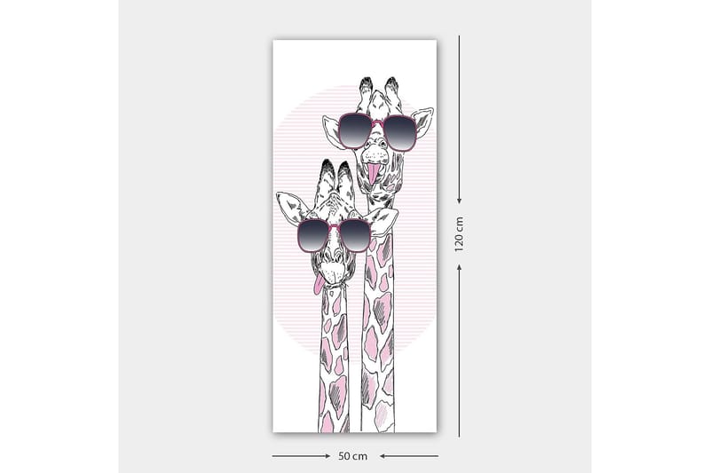 Canvastavla DKY Animals Flerfärgad - 50x120 cm - Inredning - Tavlor & konst - Canvastavlor