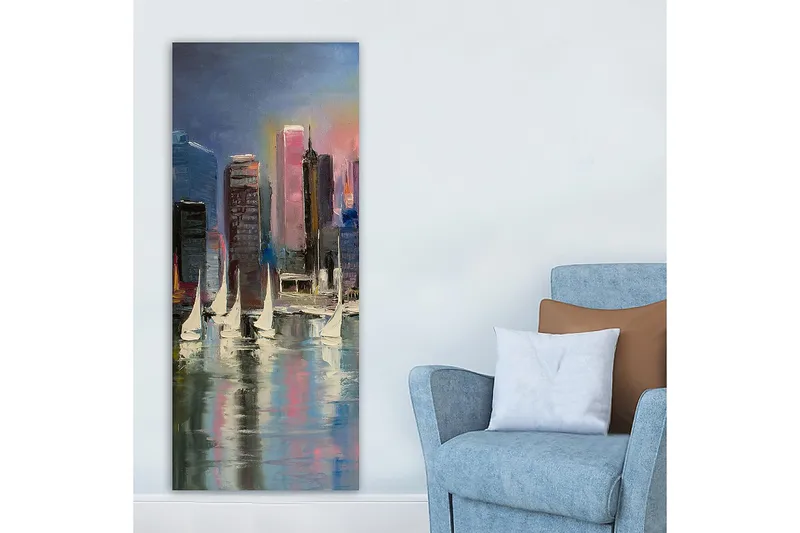 Canvastavla DKY Cities & Countries Flerfärgad - 50x120 cm - Inredning - Tavlor & konst - Canvastavlor