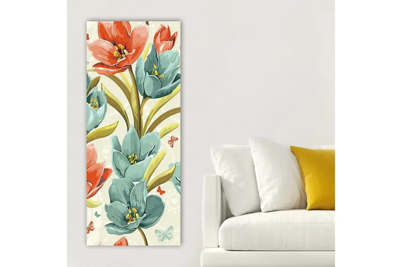 Canvastavla DKY Floral & Botanical Flerfärgad - 50x120 cm - Inredning - Tavlor & konst - Canvastavlor