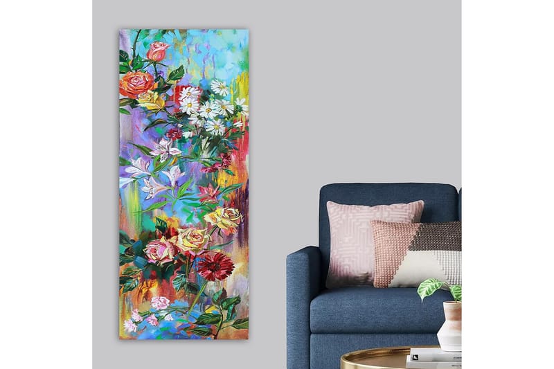 Canvastavla DKY Floral & Botanical Flerfärgad - 50x120 cm - Inredning - Tavlor & konst - Canvastavlor