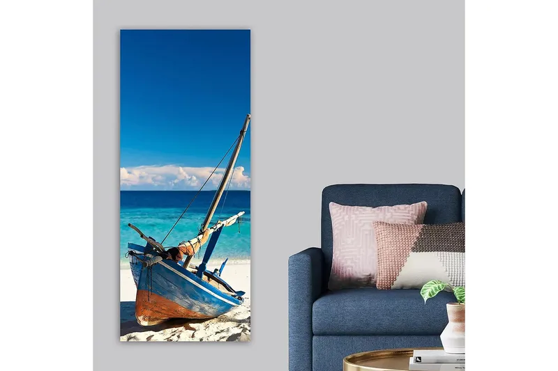 Canvastavla DKY Nautical & Beach Flerfärgad - 50x120 cm - Inredning - Tavlor & konst - Canvastavlor