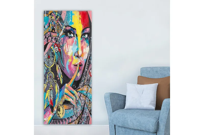 Canvastavla DKY People Flerfärgad - 50x120 cm - Inredning - Tavlor & konst - Canvastavlor