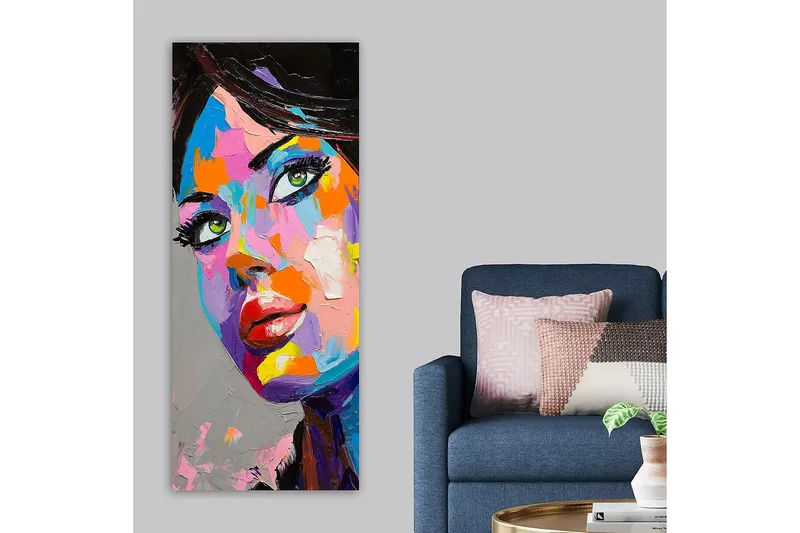 Canvastavla DKY People Flerfärgad - 50x120 cm - Inredning - Tavlor & konst - Canvastavlor