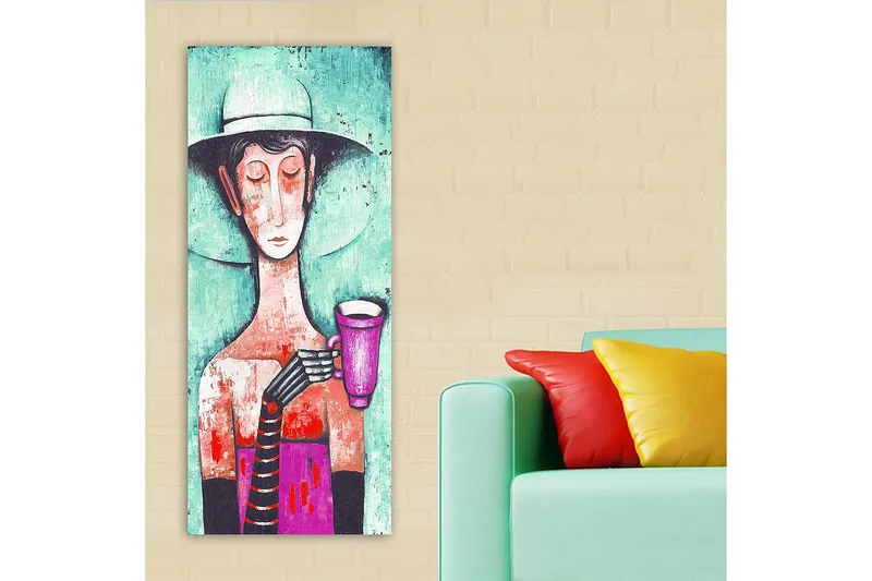 Canvastavla DKY People Flerfärgad - 50x120 cm - Inredning - Tavlor & konst - Canvastavlor