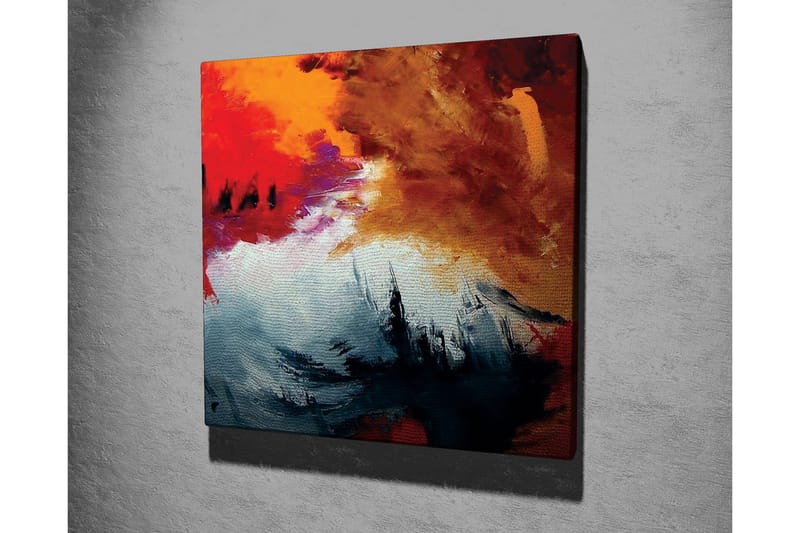 Canvastavla - Dynamisk abstrakt komposition med starka färger - Röd / Svart / Orange - Inredning - Tavlor & konst - Canvastavlor