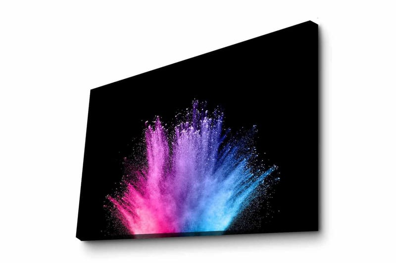 Canvastavla - Färgglad explosion av pulverfärg, Rosa / Blå / Lila