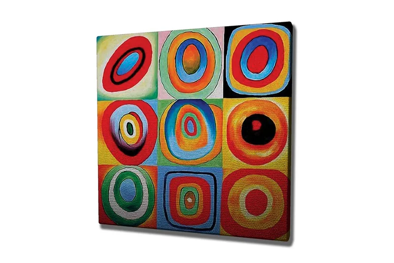 Canvastavla - Färgglad komposition av cirklar i olika storlekar och färger - Röd / Blå / Grön - Inredning - Tavlor & konst - Canvastavlor