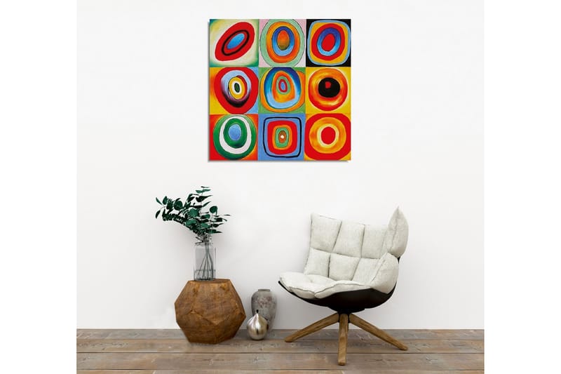 Canvastavla - Färgglad komposition av cirklar i olika storlekar och färger - Röd / Blå / Grön - Inredning - Tavlor & konst - Canvastavlor
