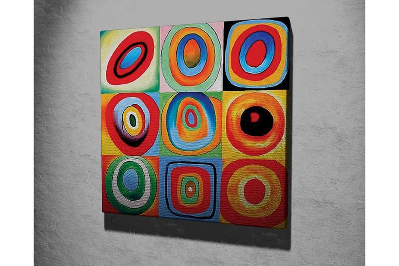 Canvastavla - Färgglad komposition av cirklar i olika storlekar och färger - Röd / Blå / Grön - Inredning - Tavlor & konst - Canvastavlor