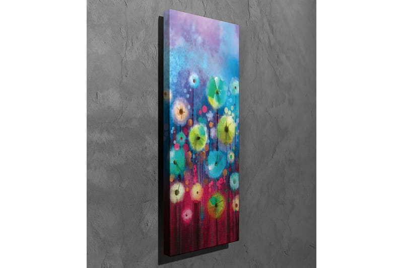 Canvastavla - Färgrik blomsteräng med abstrakta blommor - Blå / Grön / Röd - Inredning - Tavlor & konst - Canvastavlor