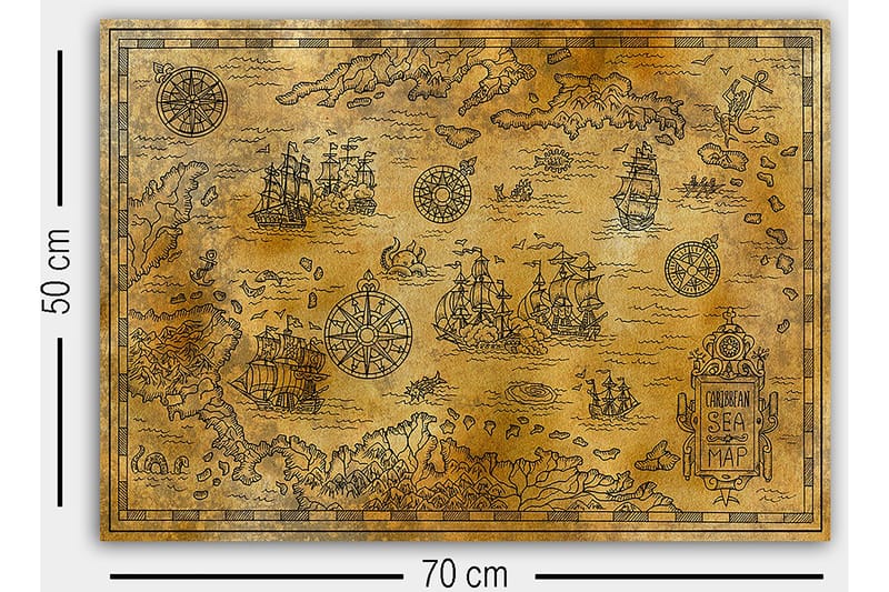 Canvastavla Flerfärgad - 50x70 cm - Inredning - Tavlor & konst - Canvastavlor