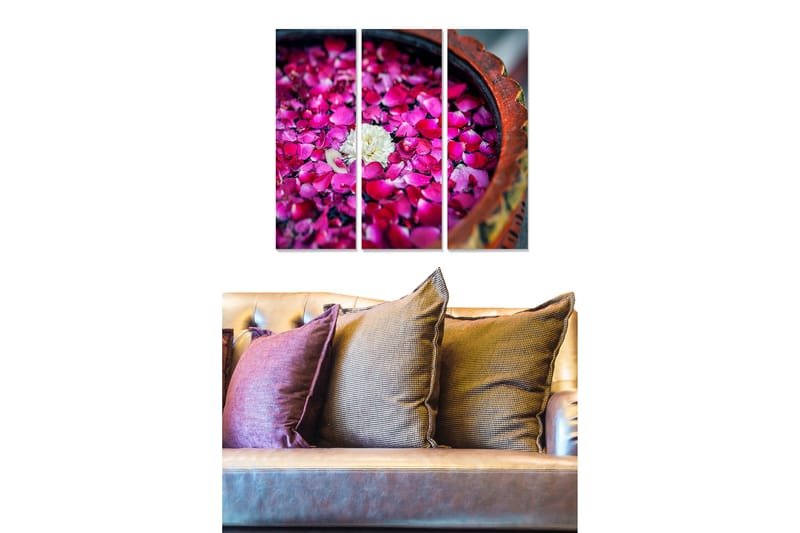 Canvastavla Floral 3-pack Flerfärgad - 20x50 cm - Inredning - Tavlor & konst - Canvastavlor