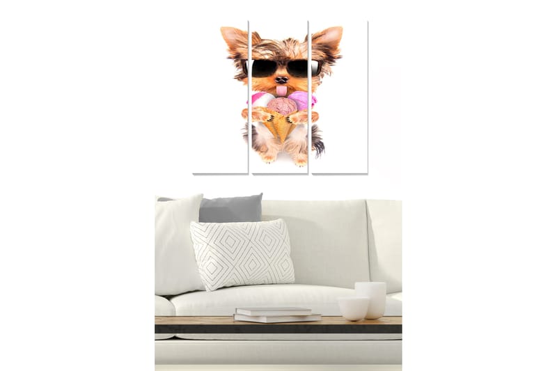 Canvastavla Floral 3-pack Flerfärgad - 20x50 cm - Inredning - Tavlor & konst - Canvastavlor