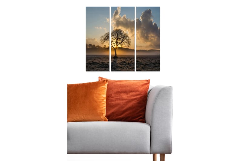Canvastavla Floral 3-pack Flerfärgad - 20x50 cm - Inredning - Tavlor & konst - Canvastavlor