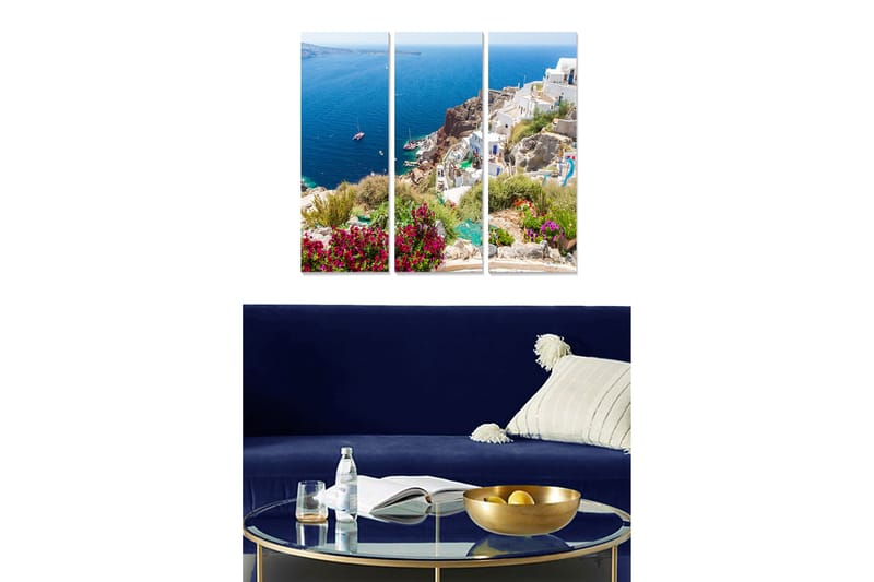 Canvastavla Floral 3-pack Flerfärgad - 20x50 cm - Inredning - Tavlor & konst - Canvastavlor