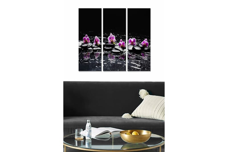 Canvastavla Floral 3-pack Flerfärgad - 20x50 cm - Inredning - Tavlor & konst - Canvastavlor