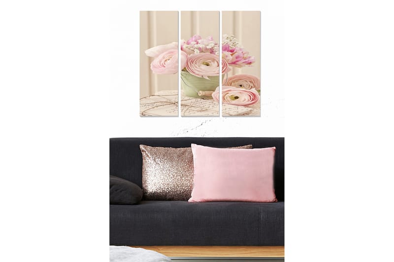 Canvastavla Floral 3-pack Flerfärgad - 20x50 cm - Inredning - Tavlor & konst - Canvastavlor