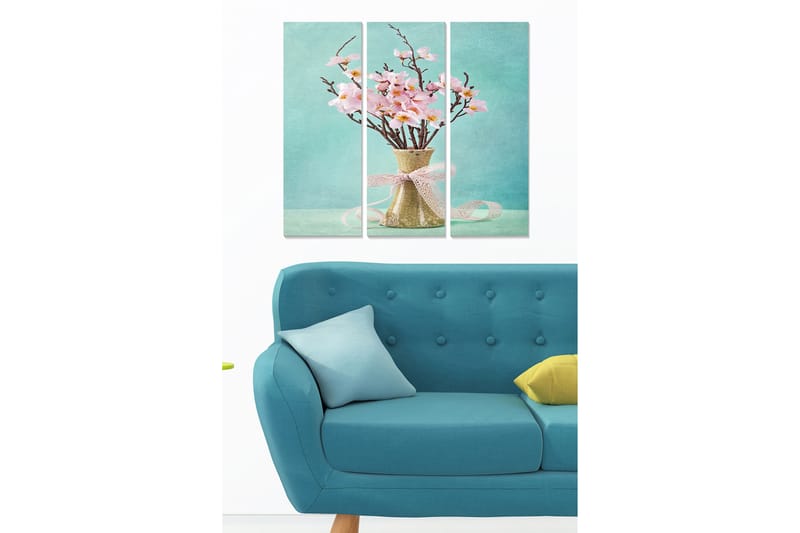 Canvastavla Floral 3-pack Flerfärgad - 20x50 cm - Inredning - Tavlor & konst - Canvastavlor