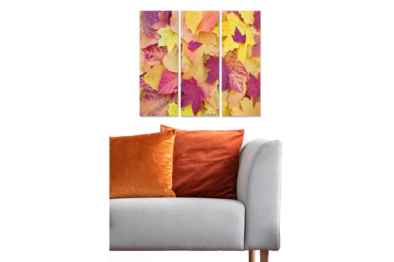 Canvastavla Floral 3-pack Flerfärgad - 20x50 cm - Inredning - Tavlor & konst - Canvastavlor