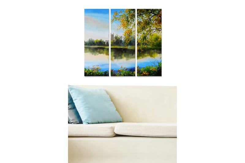 Canvastavla Floral 3-pack Flerfärgad - 20x50 cm - Inredning - Tavlor & konst - Canvastavlor