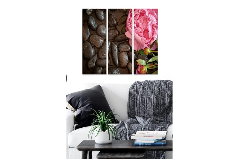 Canvastavla Floral 3-pack Flerfärgad - 20x50 cm - Inredning - Tavlor & konst - Canvastavlor