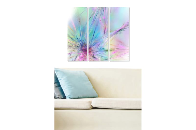 Canvastavla Floral 3-pack Flerfärgad - 20x50 cm - Inredning - Tavlor & konst - Canvastavlor