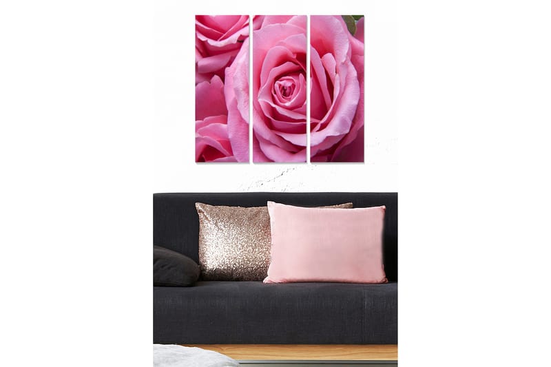 Canvastavla Floral 3-pack Flerfärgad - 20x50 cm - Inredning - Tavlor & konst - Canvastavlor