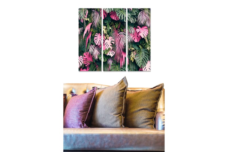 Canvastavla Floral 3-pack Flerfärgad - 20x50 cm - Inredning - Tavlor & konst - Canvastavlor